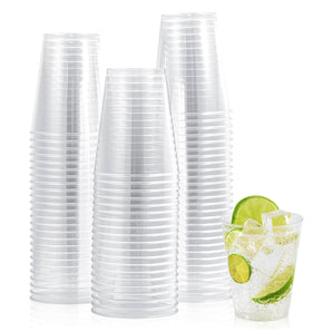 8 oz 100 pack Clear Disposable Plastic Cups Tumblers