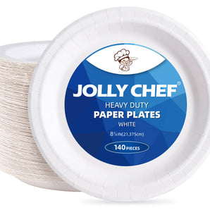 (Wholesale)  8.37 inch Disposable White Paper Plates