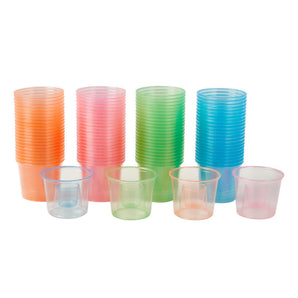 (Wholesale)  4.5oz Color Plastic Bomber Shot Glasses