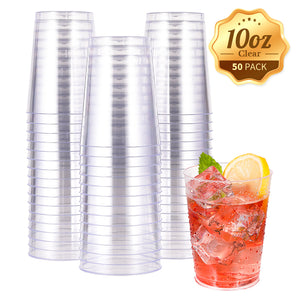 (Wholesale) 10 oz Clear Disposable Plastic Cups