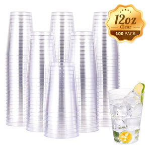 (Wholesale)  12 oz Clear Disposable Plastic Cups
