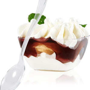 2.6 oz 100 pack Clear Plastic Pudding Appetizer Cups