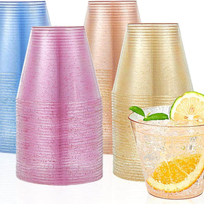 9 oz 100 pack Plastic Cups in Assorted Colors for Party