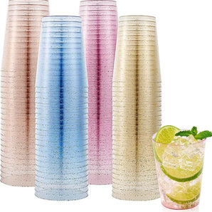 (Wholesale) 10 oz Plastic Glasses with 4 Colors for Party