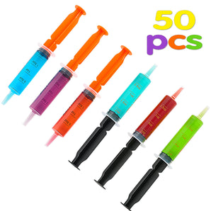 2 oz 50 pack Jelly Syringes Shot Reusable Plastic