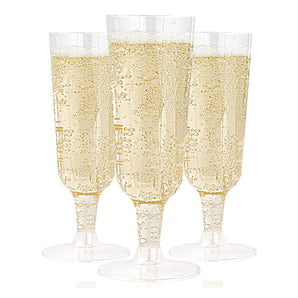 5 oz 36 pack Clear Plastic Champagne Glasses Ideal for party
