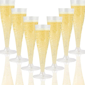 4.5 oz 100 Pack Plastic Champagne Flutes Disposable