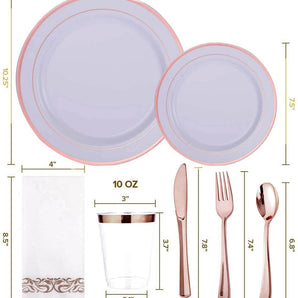 700 Count Pink Dinnerware Set