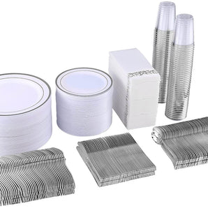 (Wholesale) Silver Dinnerware Set Ideal For Everyday use