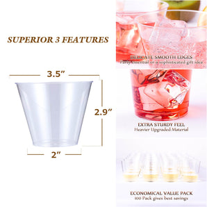 9 oz 200 pack Clear Disposable Plastic Cups