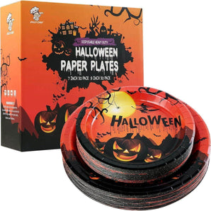 7+9 inch 60 pack Halloween Disposable Paper Plates