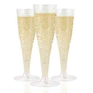 (Wholesale)  4.5 oz Plastic Champagne Flutes Disposable